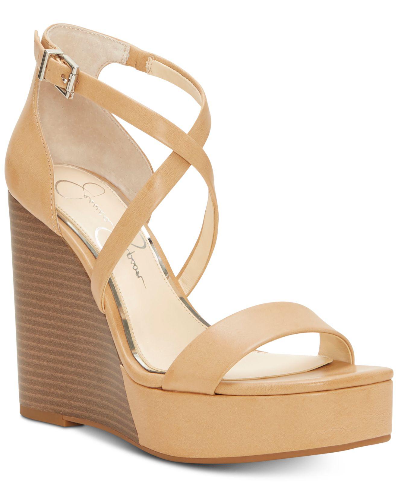 Jessica Simpson Samira Strappy Wedge Sandals - Lyst