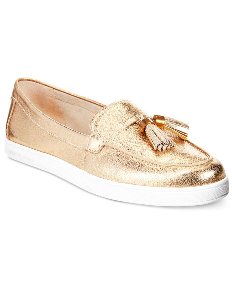 michael kors gold loafers