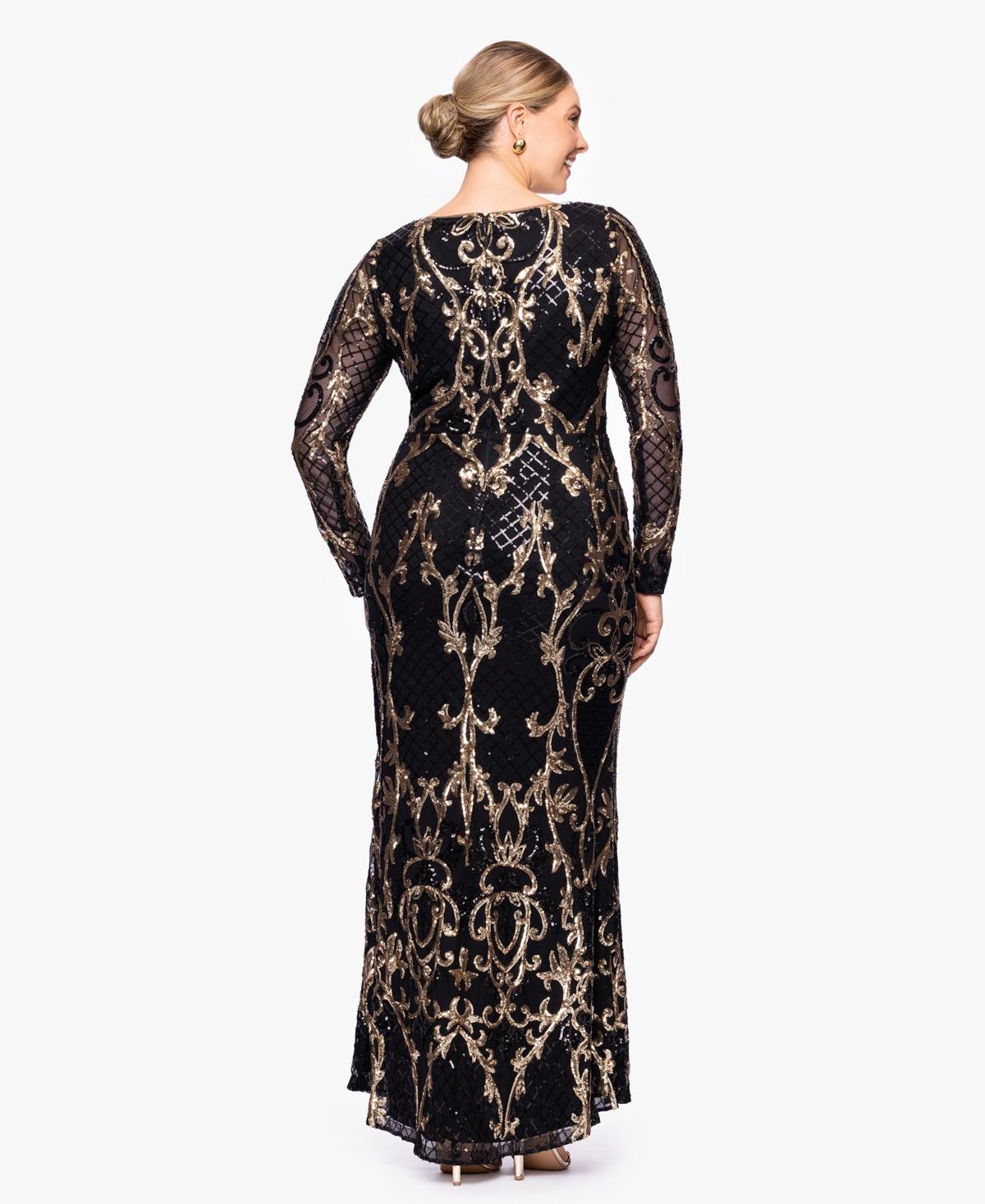 betsy and adam black and gold dress Betsy & Adam Women's Crinkle Foil Halter Dress - Hunter/Gold