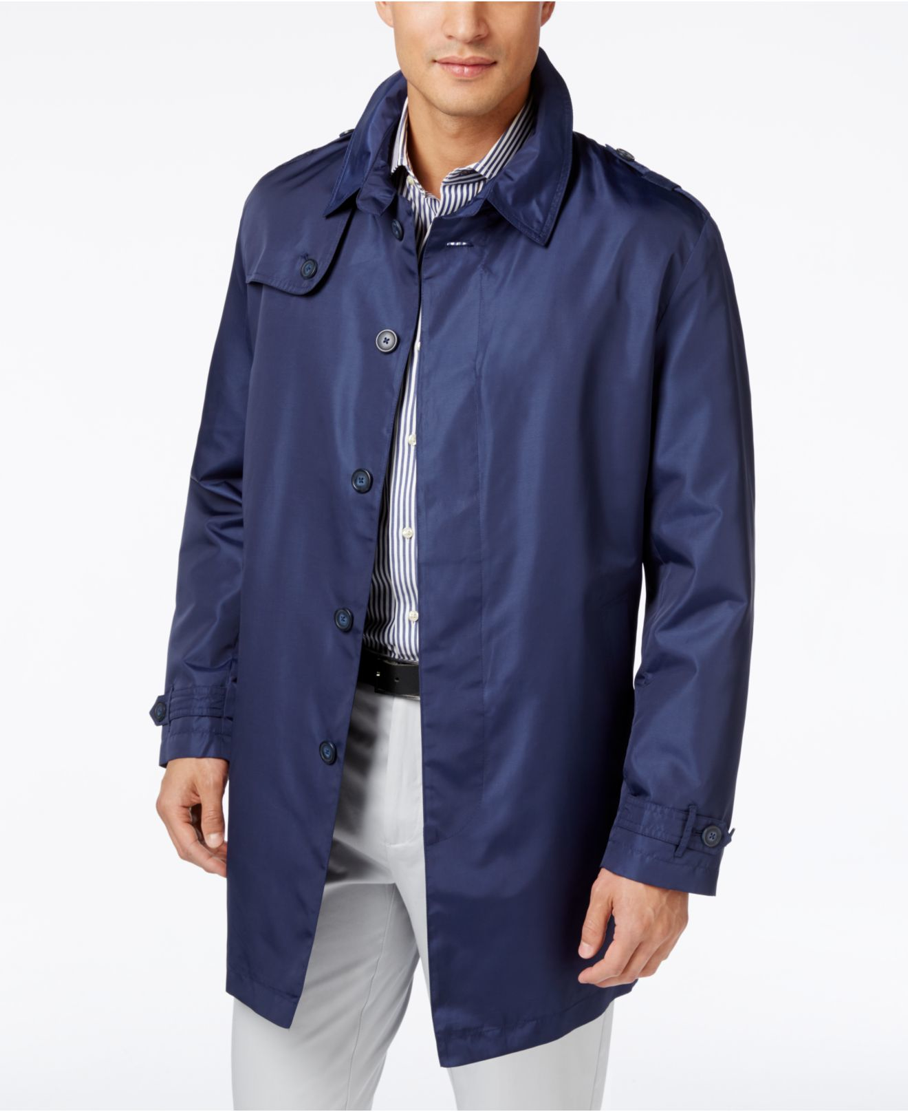 Tommy hilfiger Men's Fletch Solid Rain Coat in Gold for Men (Stone