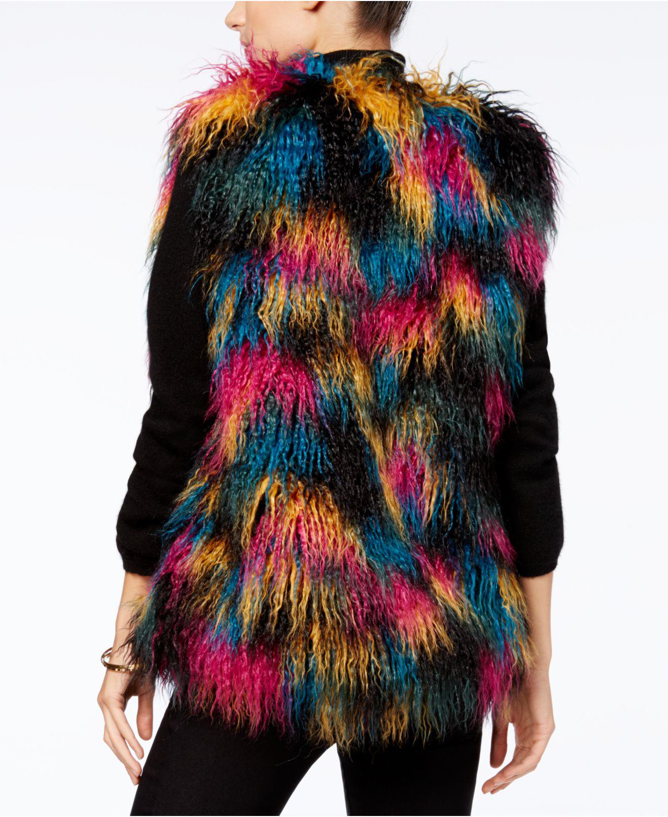 Multicolored S discount 73% WOMEN FASHION Jackets Fur MD Woman vest 