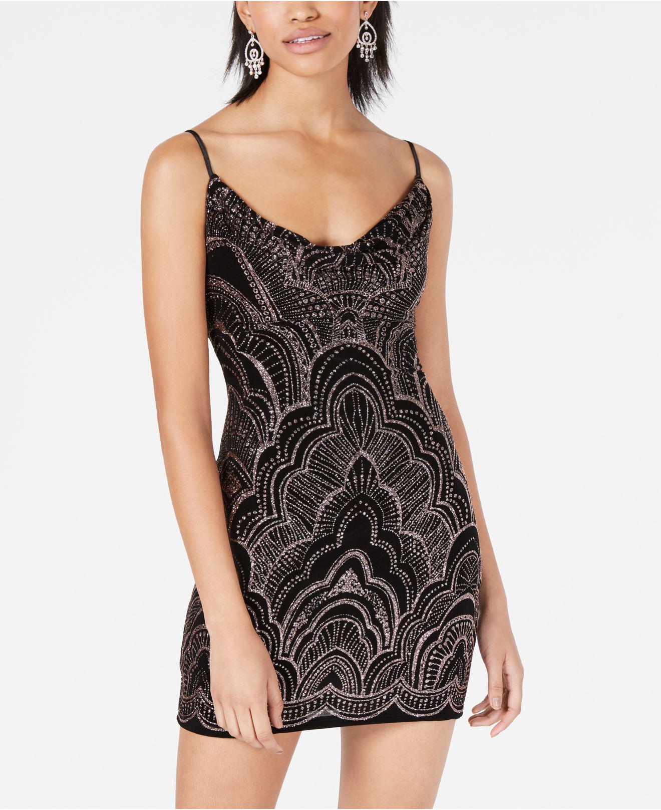 black gold glitter dress