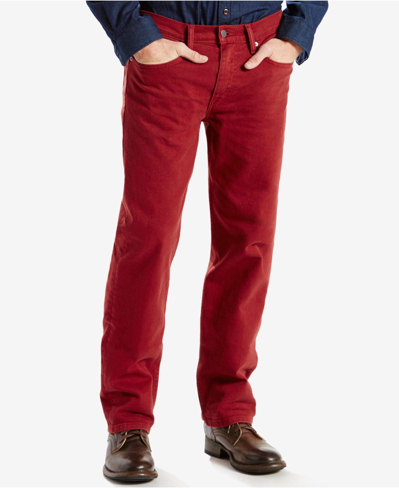 Levi's Men's 514 Straight-leg Corduroy Pants in Red for Men - Lyst