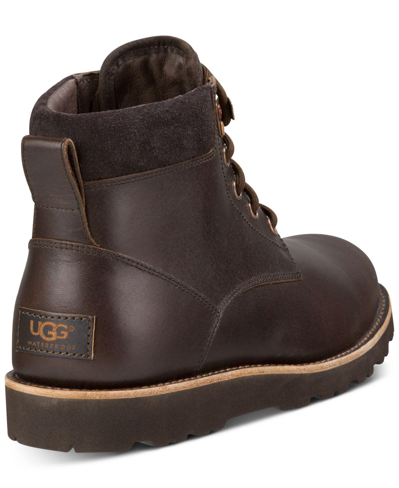 UGG Seton Tl Waterproof Leather Boots in Brown for Men | Lyst