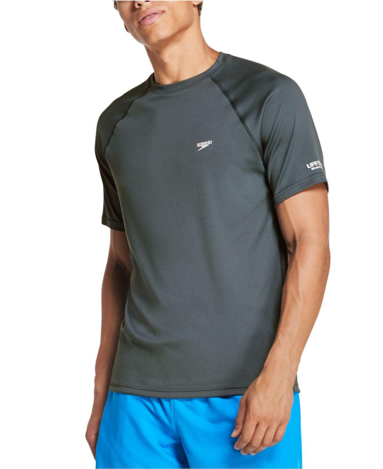 Speedo Synthetic Quickdry Upf 50+ Rash Guard in Granite (Gray) for Men