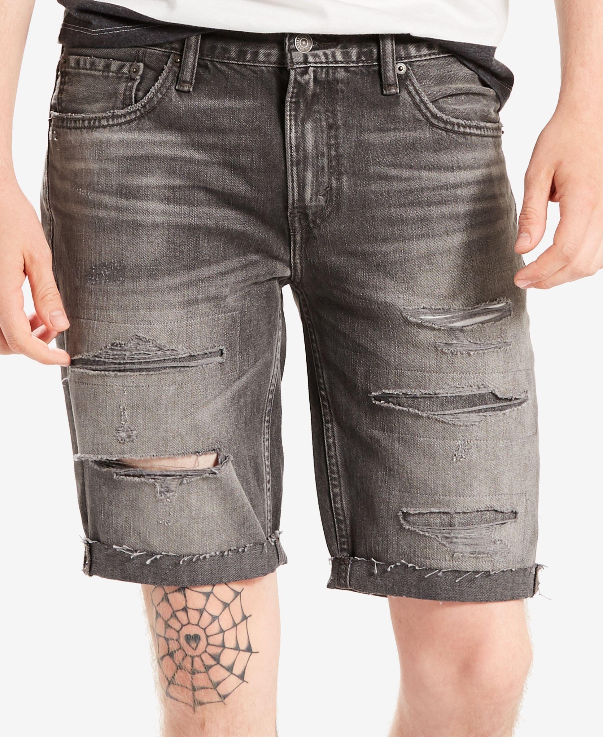 Levi's Men's 511 Slim-fit Cutoff Ripped Jean Shorts in Gray for Men | Lyst