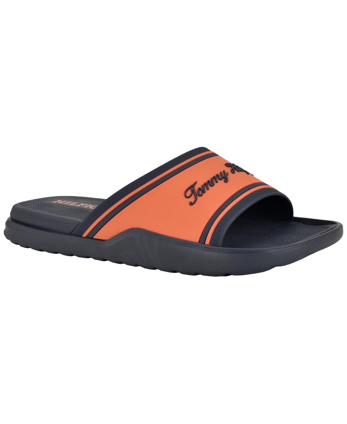 TOMMY HILFIGER ESCO-C SLIDE SANDALS MEN ORANGE HIGH RELIEF LOGO SIZ 11 LIGHTWEIG Orange Rubber Sandals for Men | eBay main image 3
