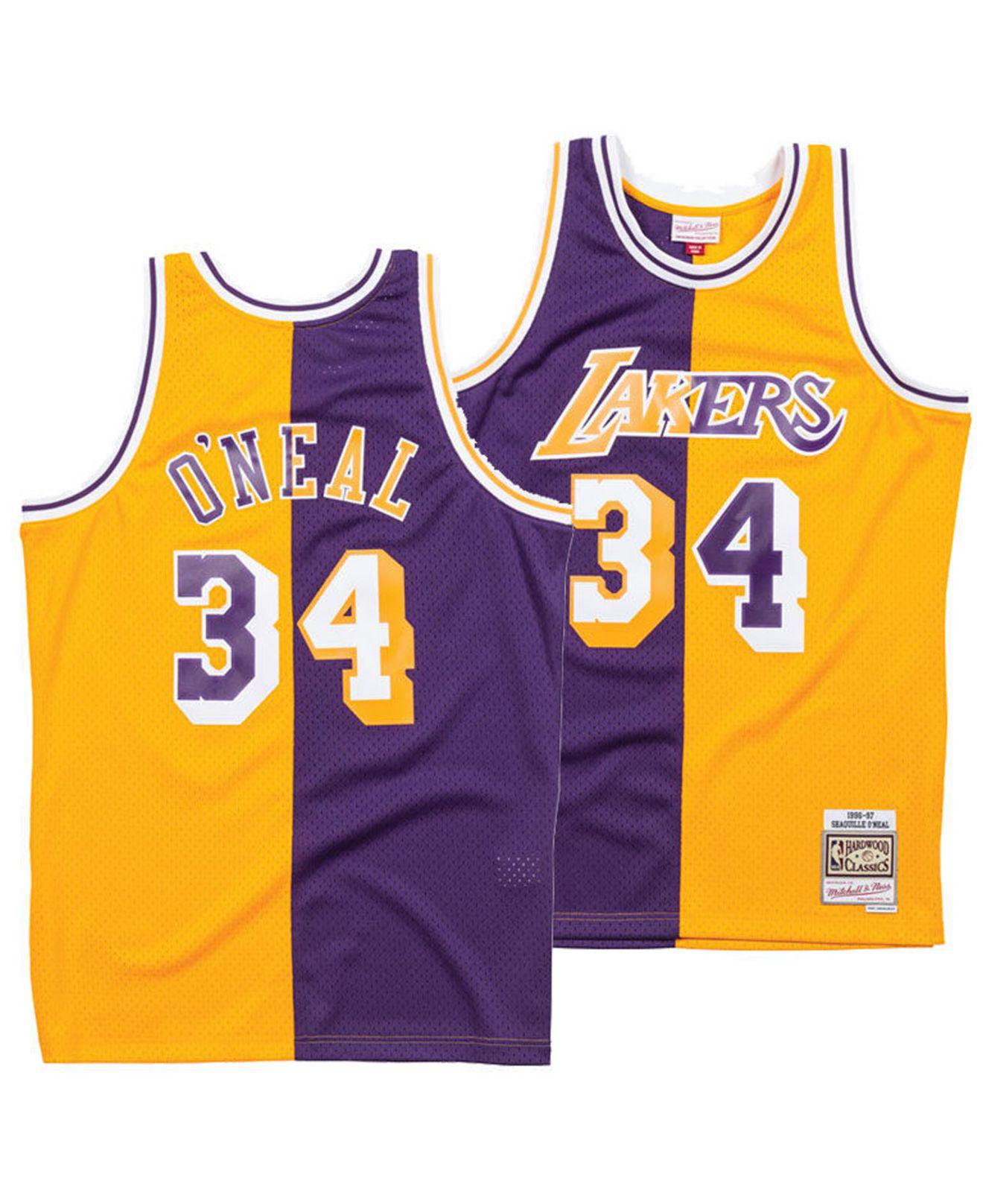 purple and gold lakers jersey