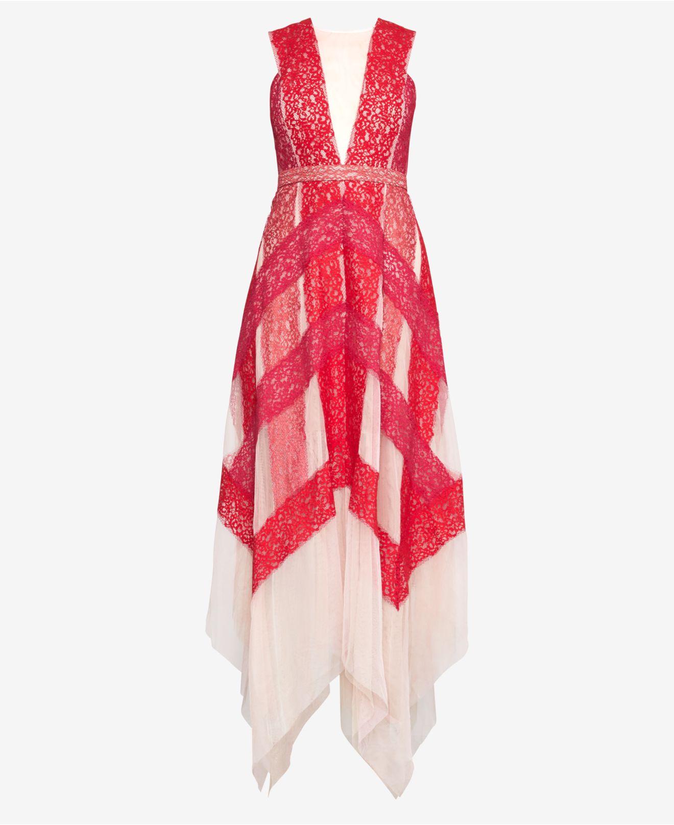 BCBGMAXAZRIA Floral Lace Handkerchief 
