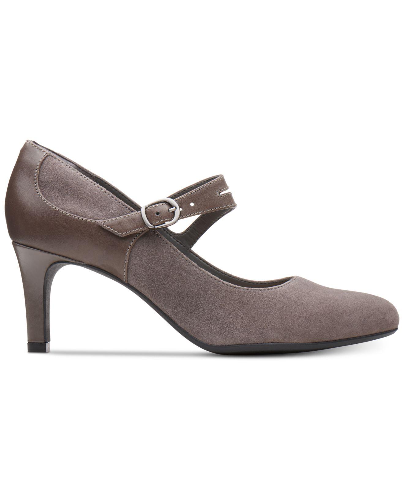 clarks grey heels