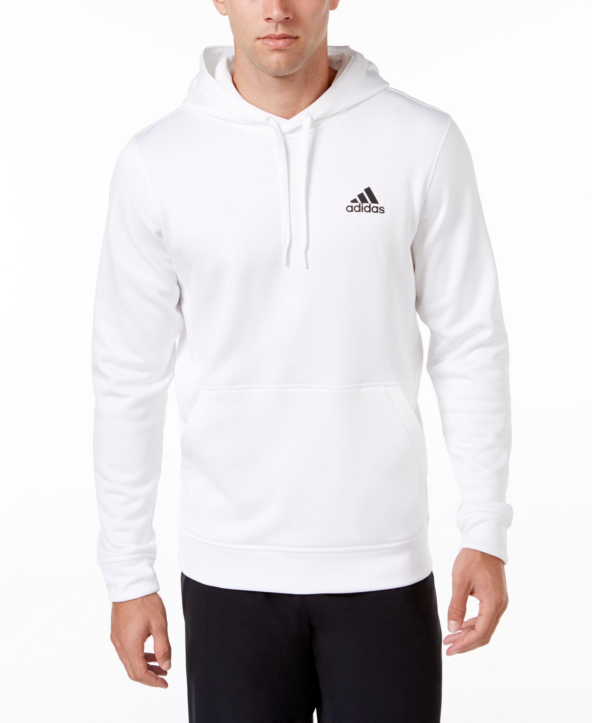 adidas Originals Synthetic Men's Team Issue Pullover Hoodie in White
