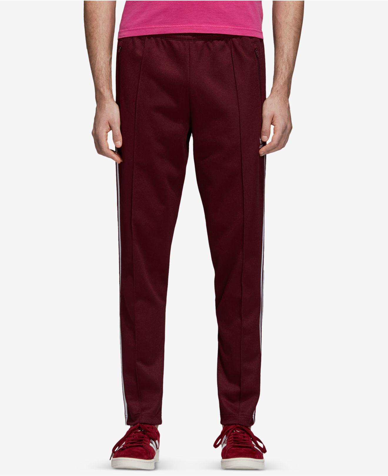 adidas Adicolor Beckenbauer Track Pants in Red for Men | Lyst
