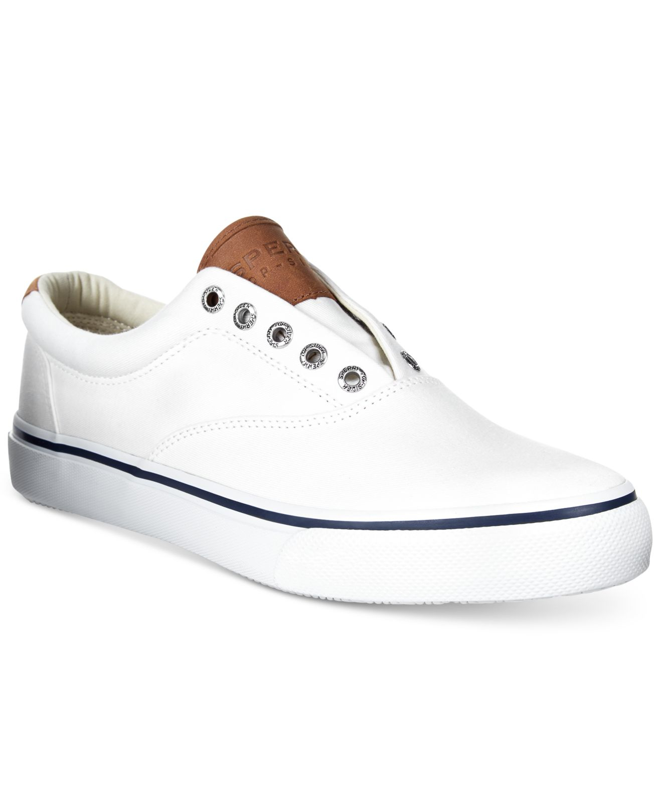 Sperry Top-Sider Cotton Men's Laceless Cvo Sneakers in White for Men - Lyst