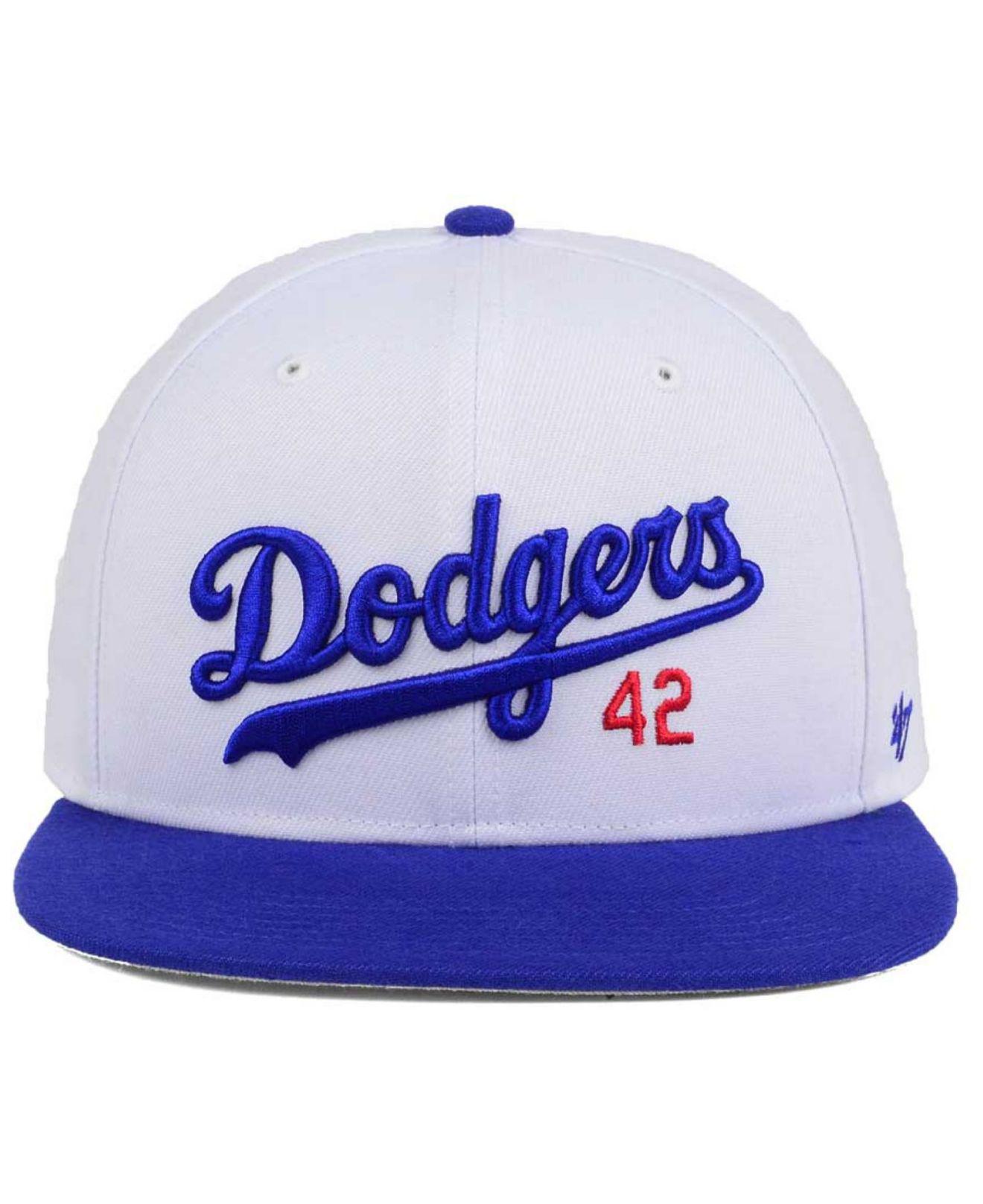 47 Brand Jackie Robinson Brooklyn Dodgers Captain Cap in White for