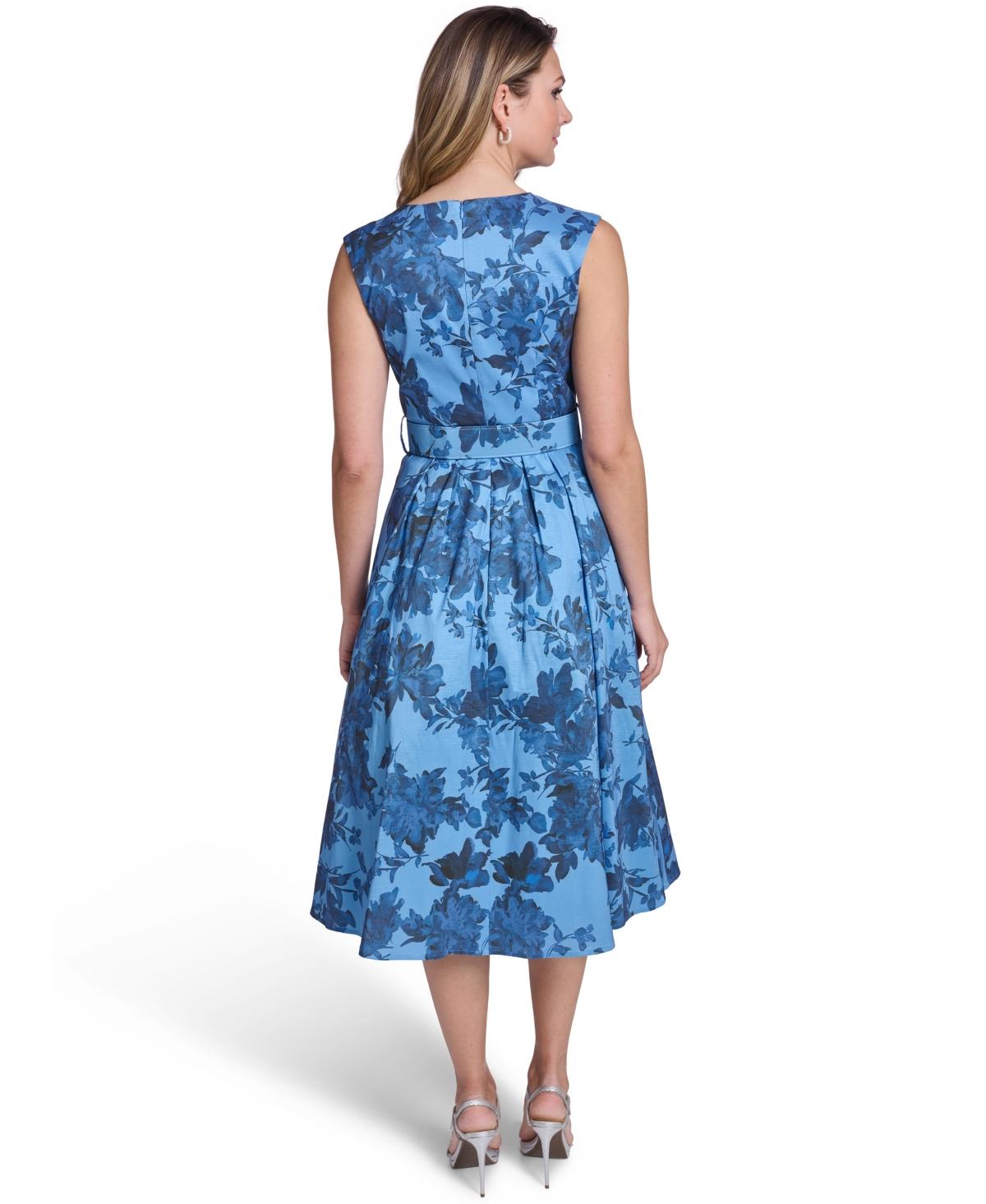 jessica howard blue floral dress Jessica Howard navy rose print day dress - size XS