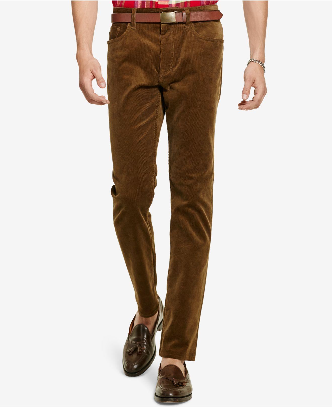 Polo Ralph Lauren Men's Straight-fit Stretch Corduroy Pants in Brown ...