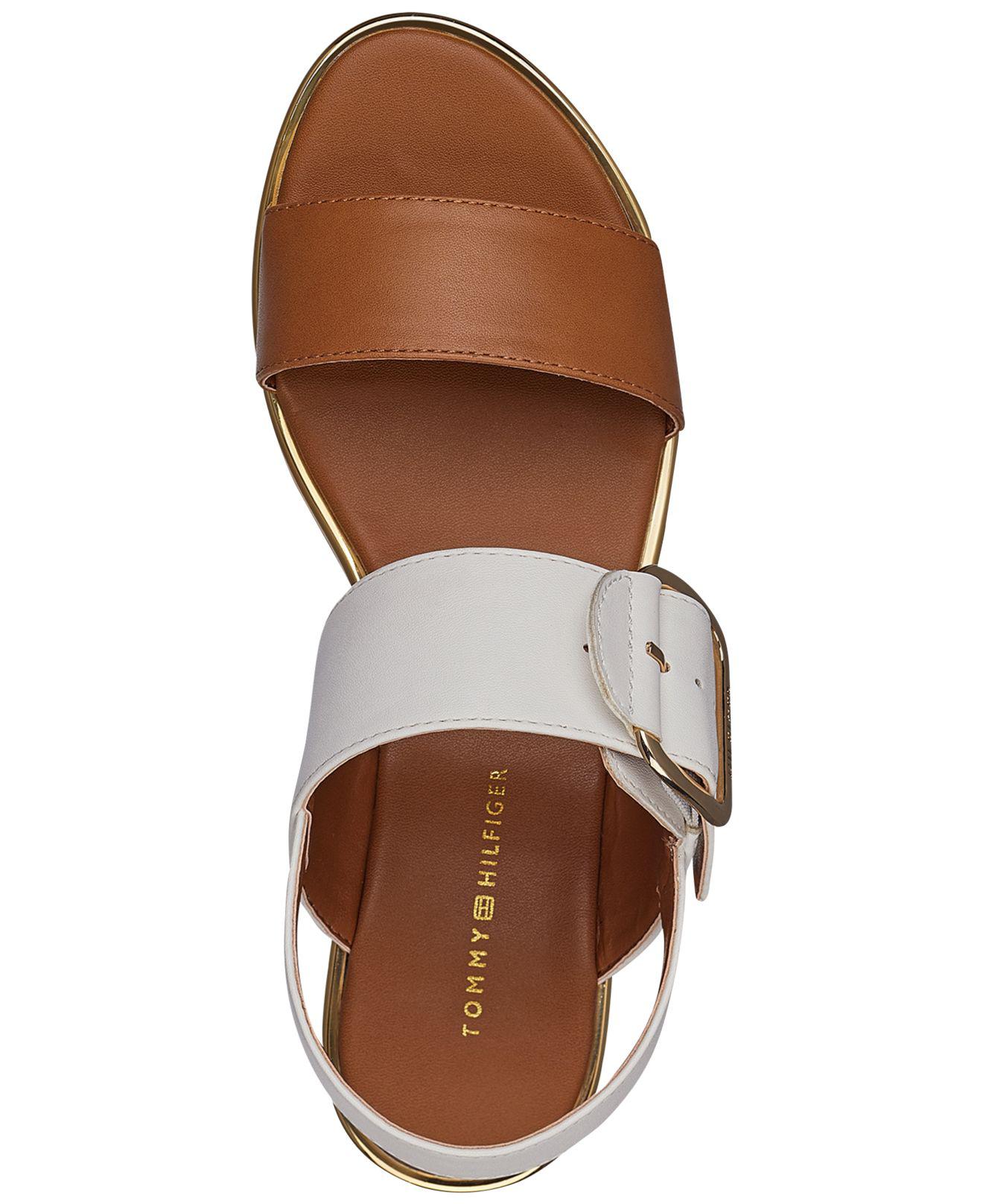 tommy hilfiger tan sandals