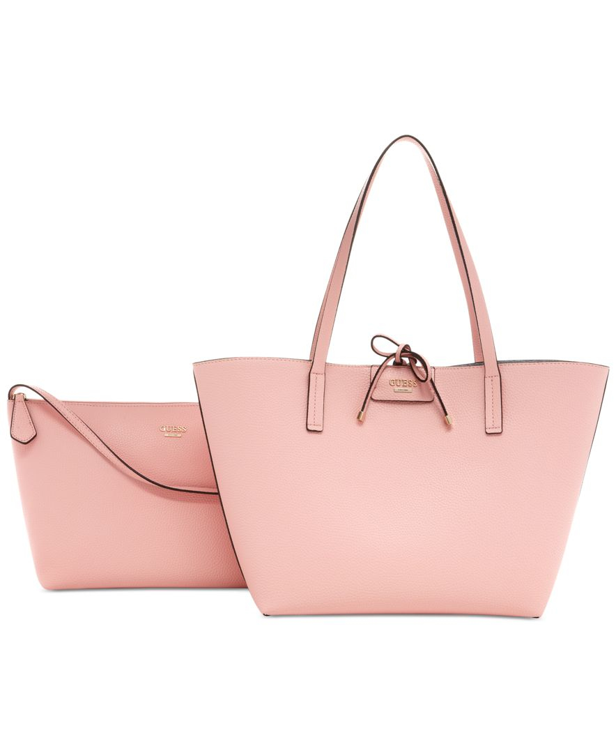 guess pink tote bag
