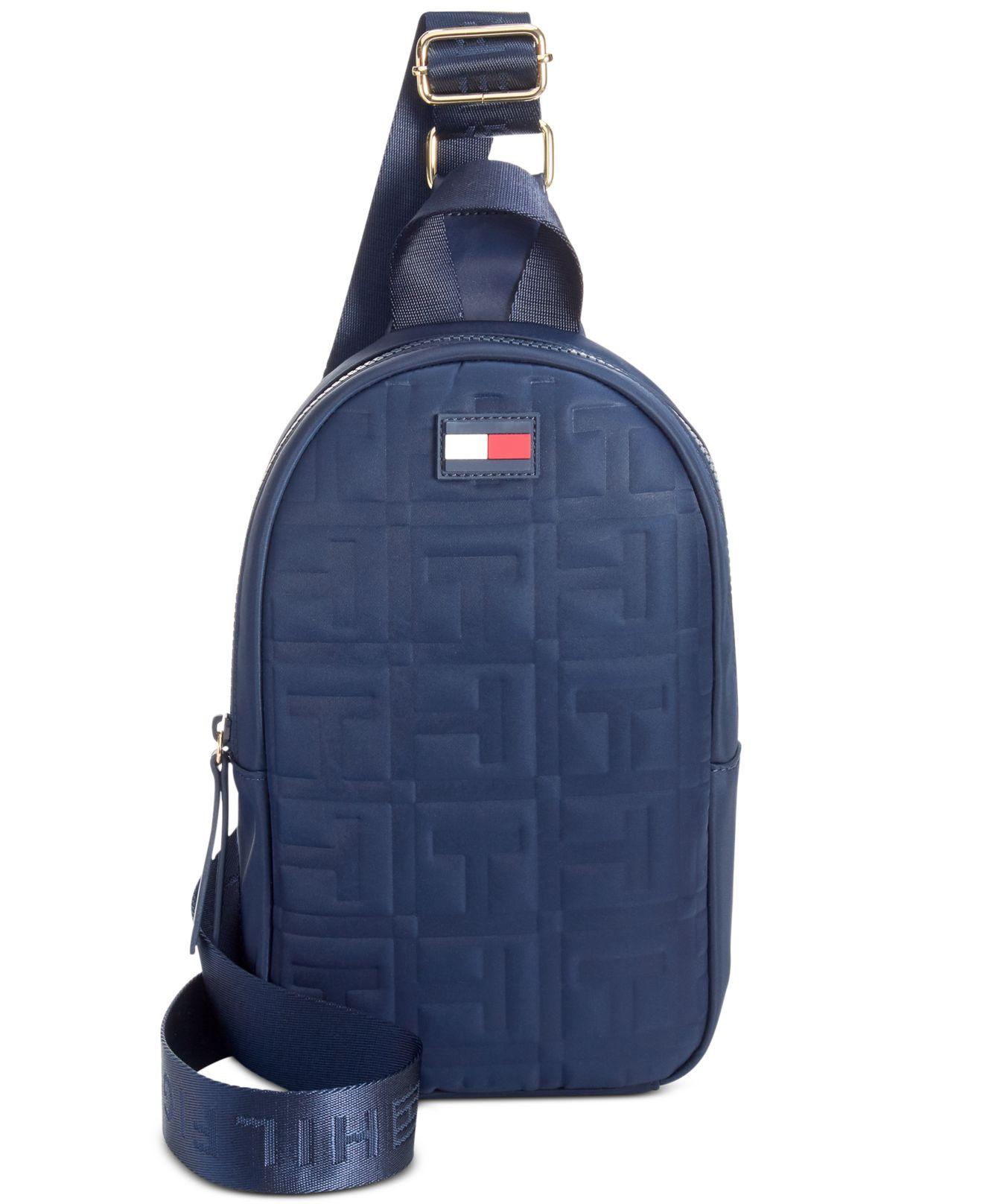 tommy hilfiger sling bag blue