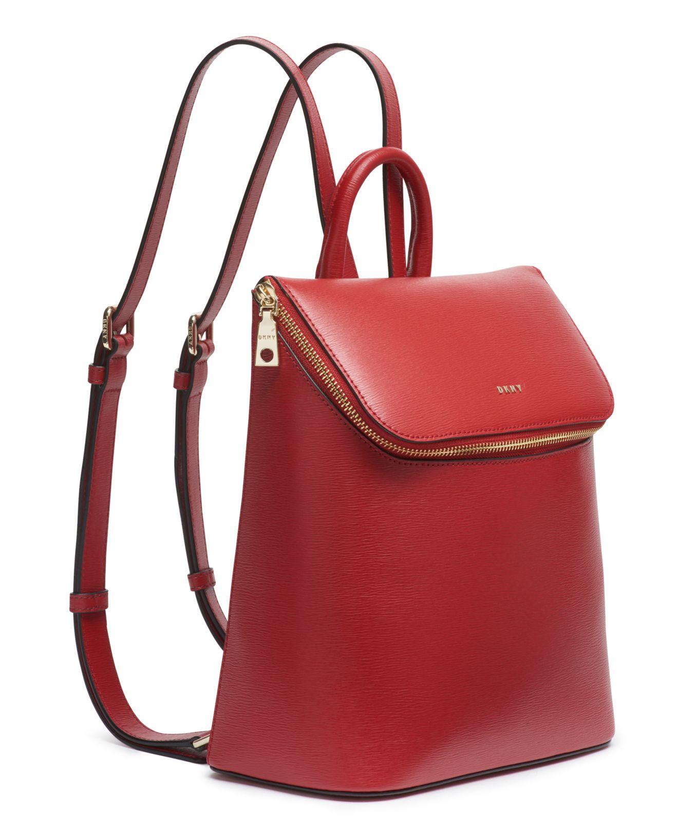 dkny red backpack