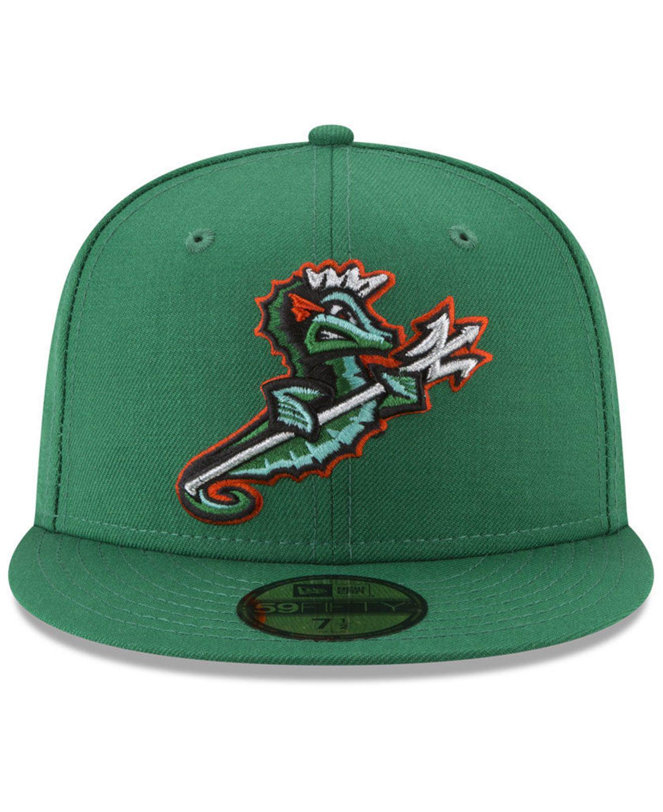 New Era Norfolk Tides Black/Green 59FIFTY Fitted Cap
