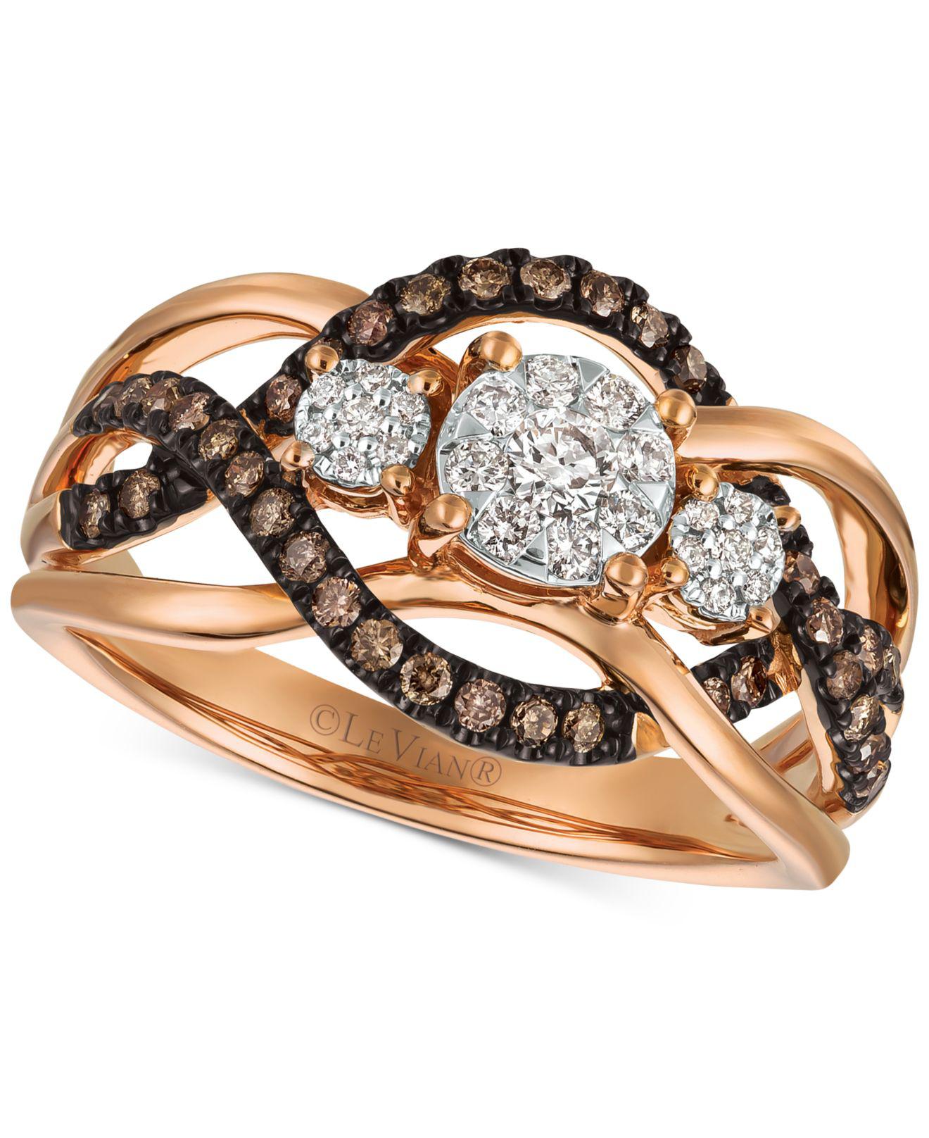 Le Vian Diamond Ring (3/8 Ct. T.w.) In 14k Rose Gold in Metallic Lyst