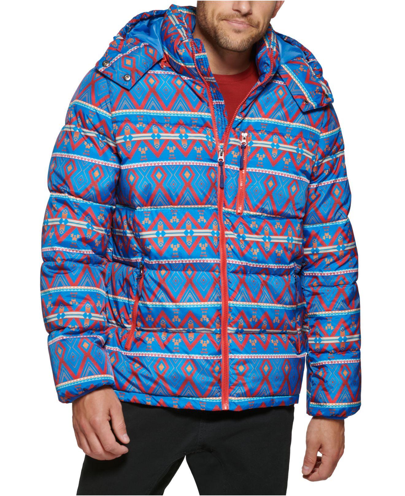 Club Room Synthetic Stretch Hooded Puffer Jacket, Created For Macy's in