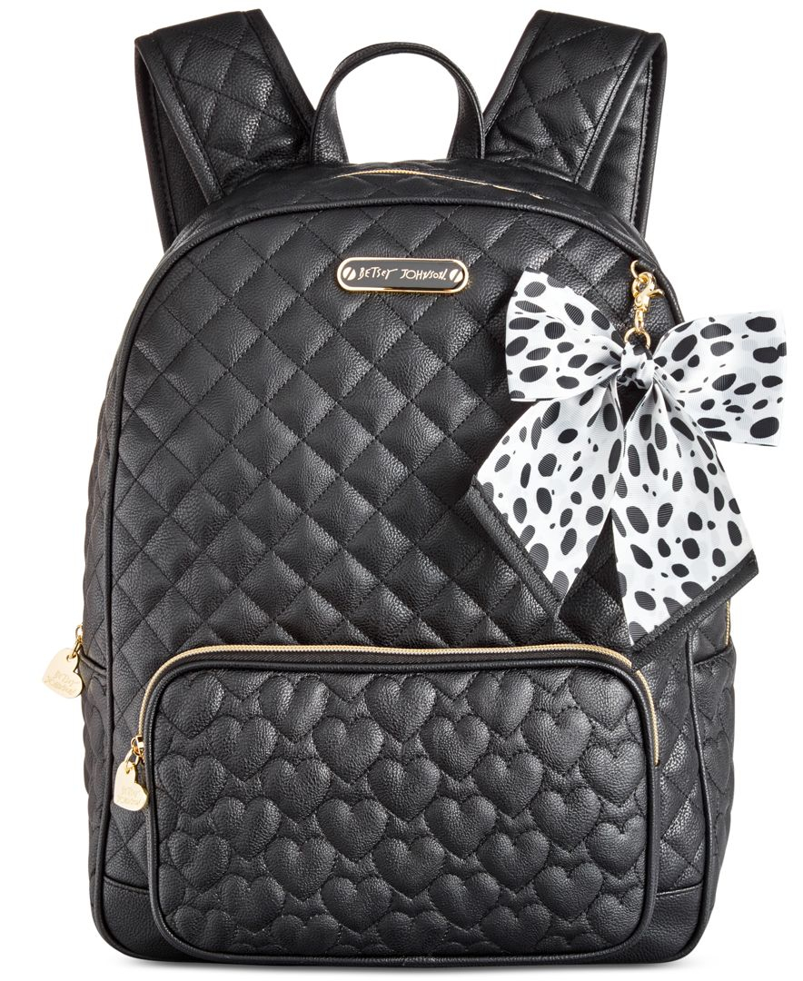 Betsey Johnson Large Bow Backpack in Black | Lyst