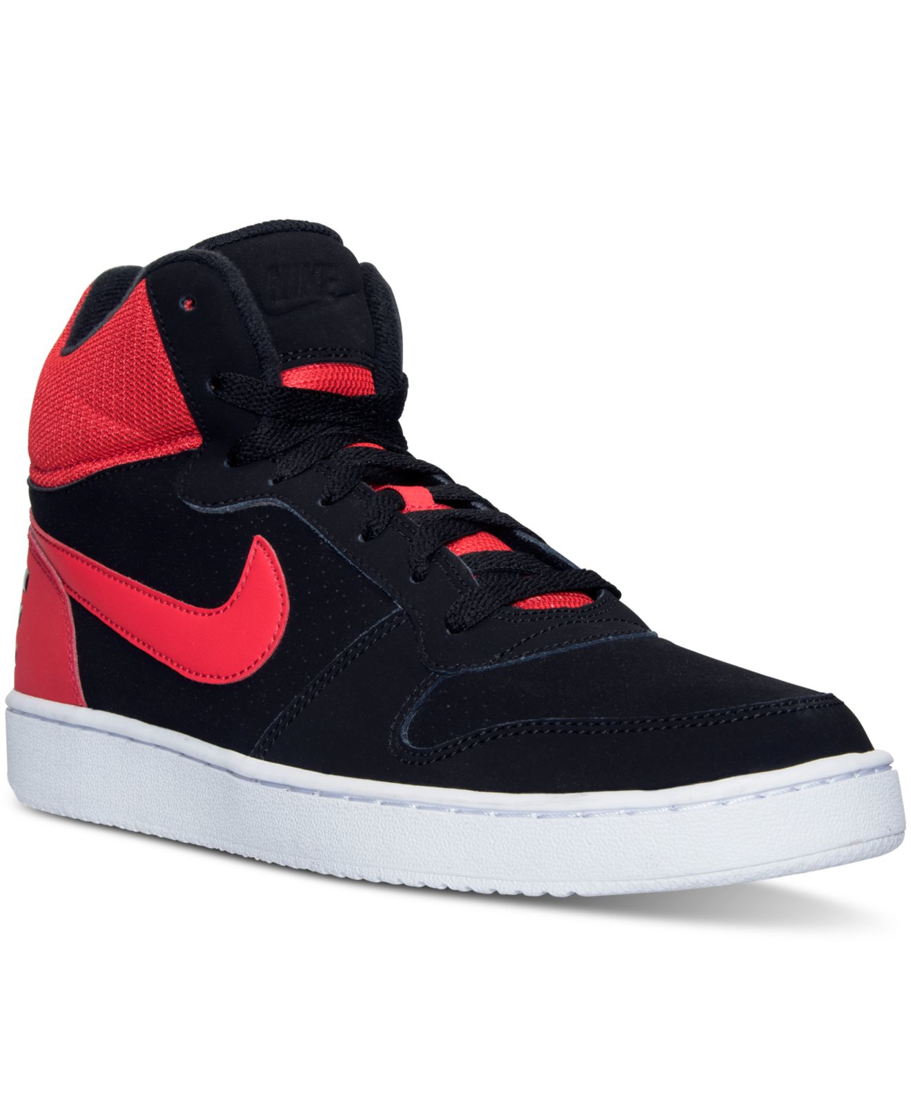 red and black nike high tops