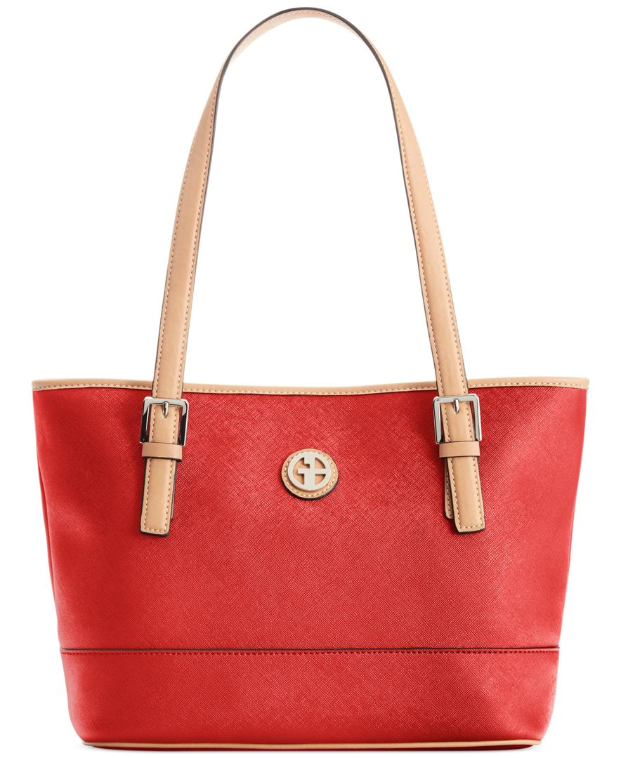 Giani bernini Saffiano Tote, Only At Macy&#39;s in Red | Lyst