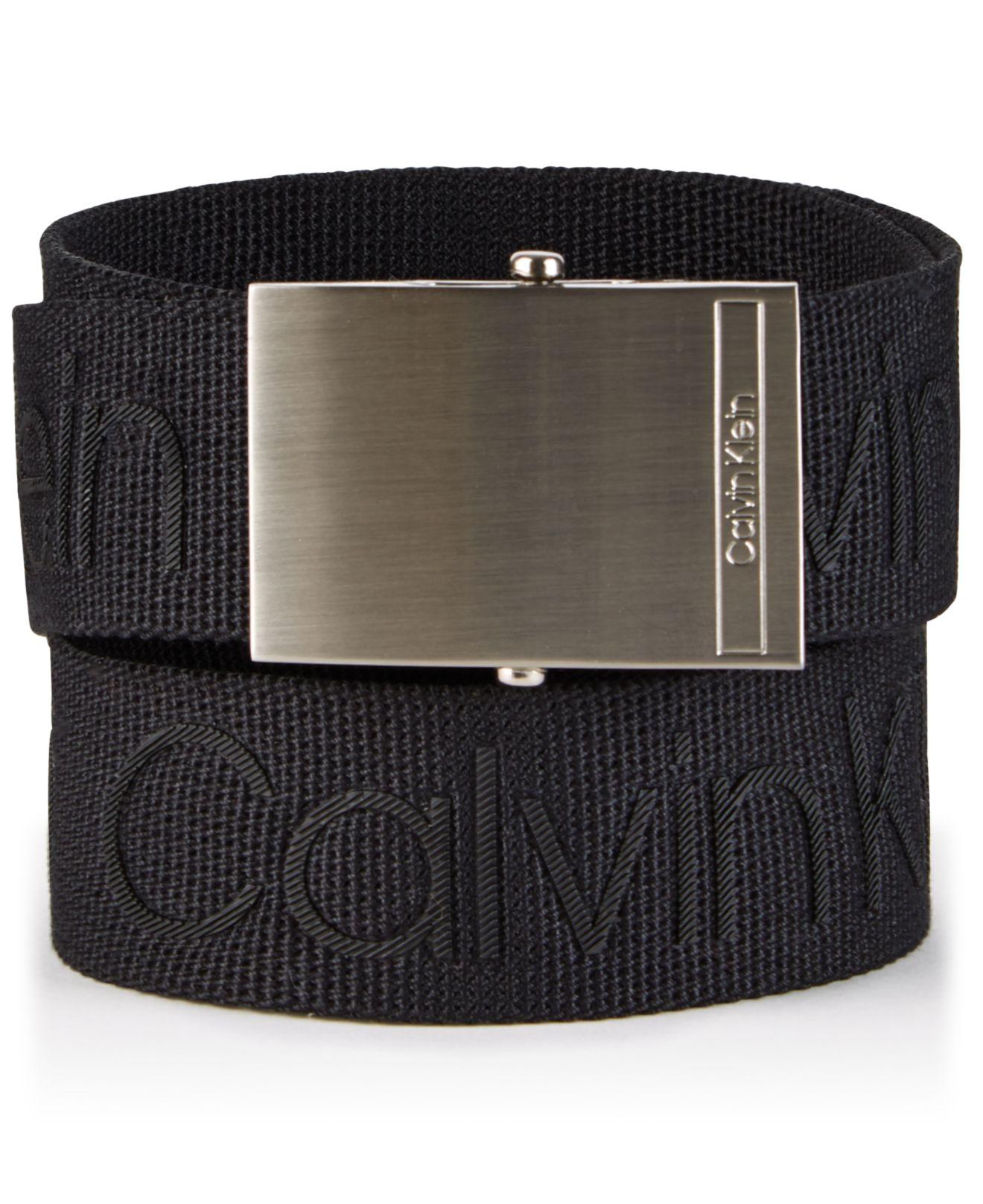 calvin klein webbing belt