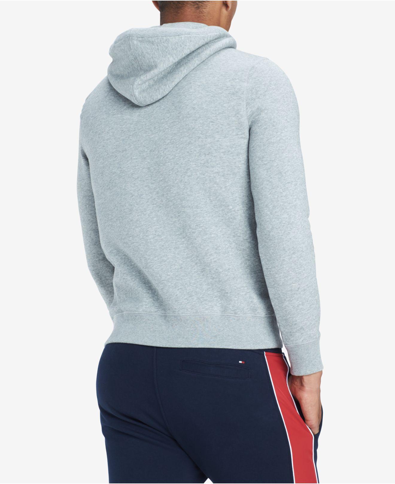 tommy hilfiger men's lock up logo hoodie