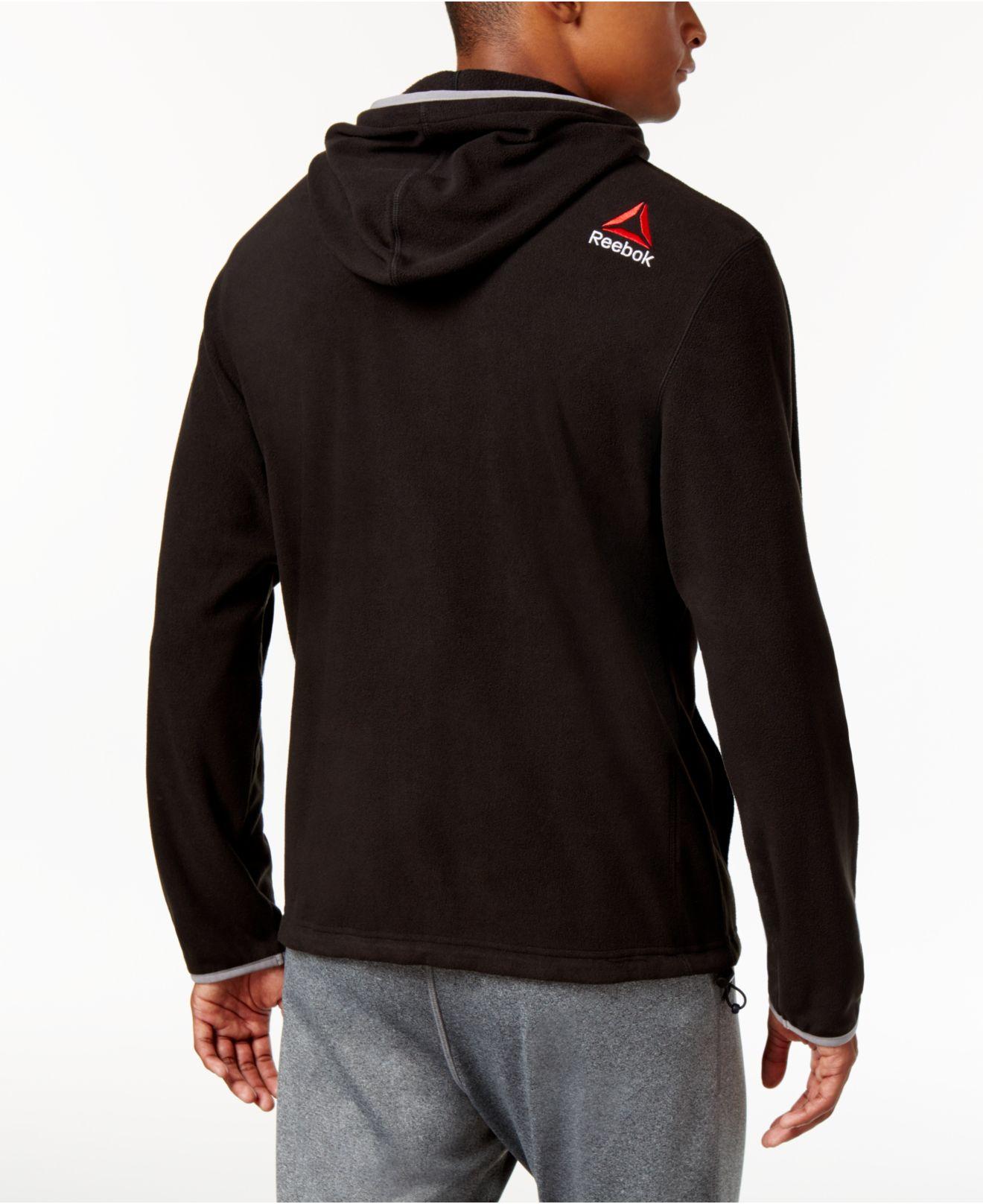 Reebok Synthetic Men's Delta Core Zip Hoodie in Black for Men - Lyst