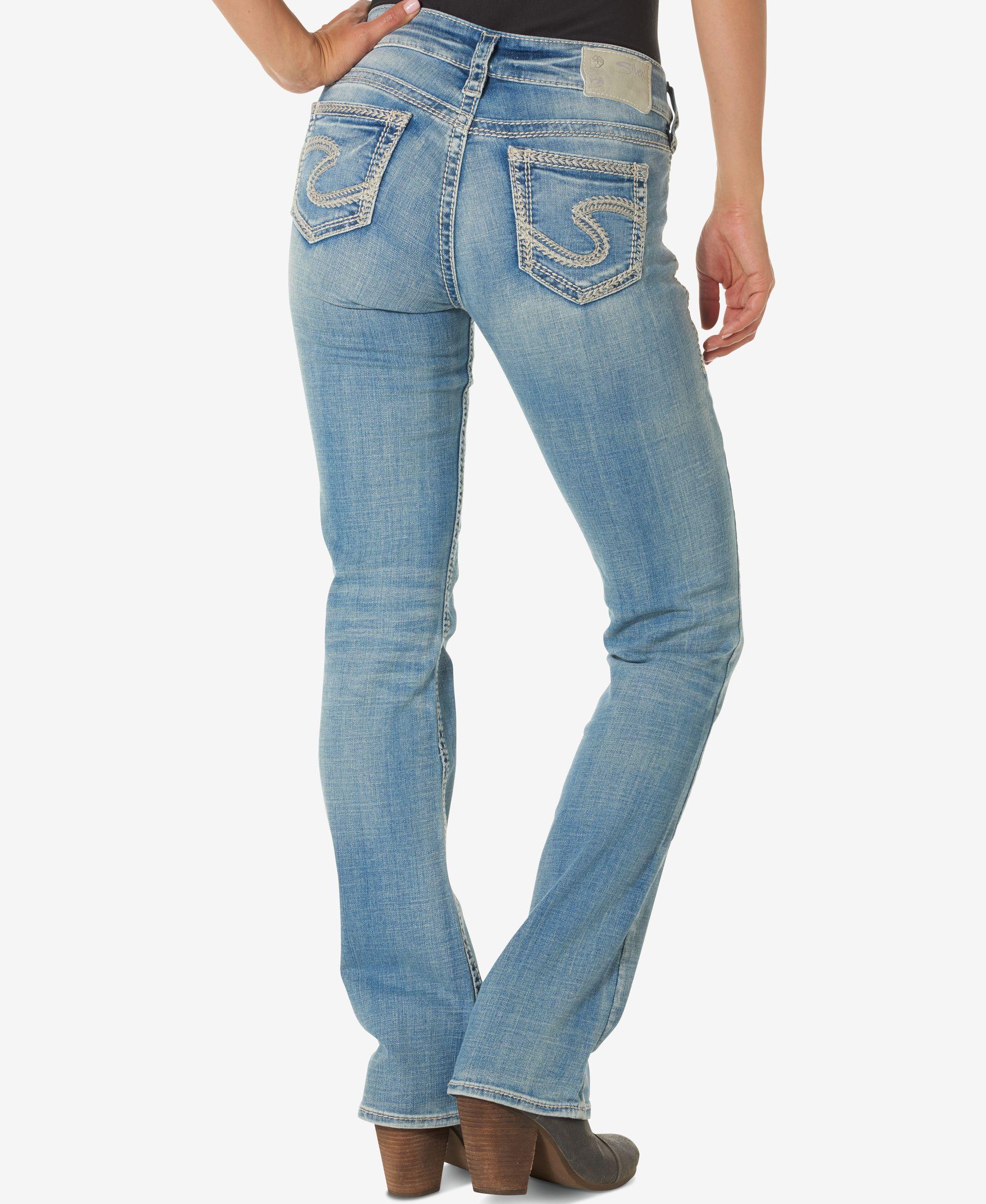 silver slim bootcut jeans