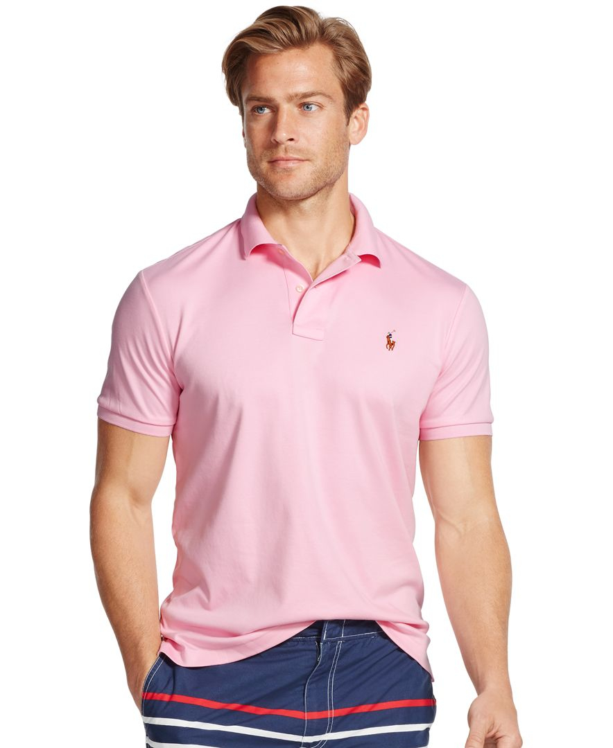 Polo Ralph Lauren Cotton Pima Soft-touch Shirt in Pink for Men - Lyst