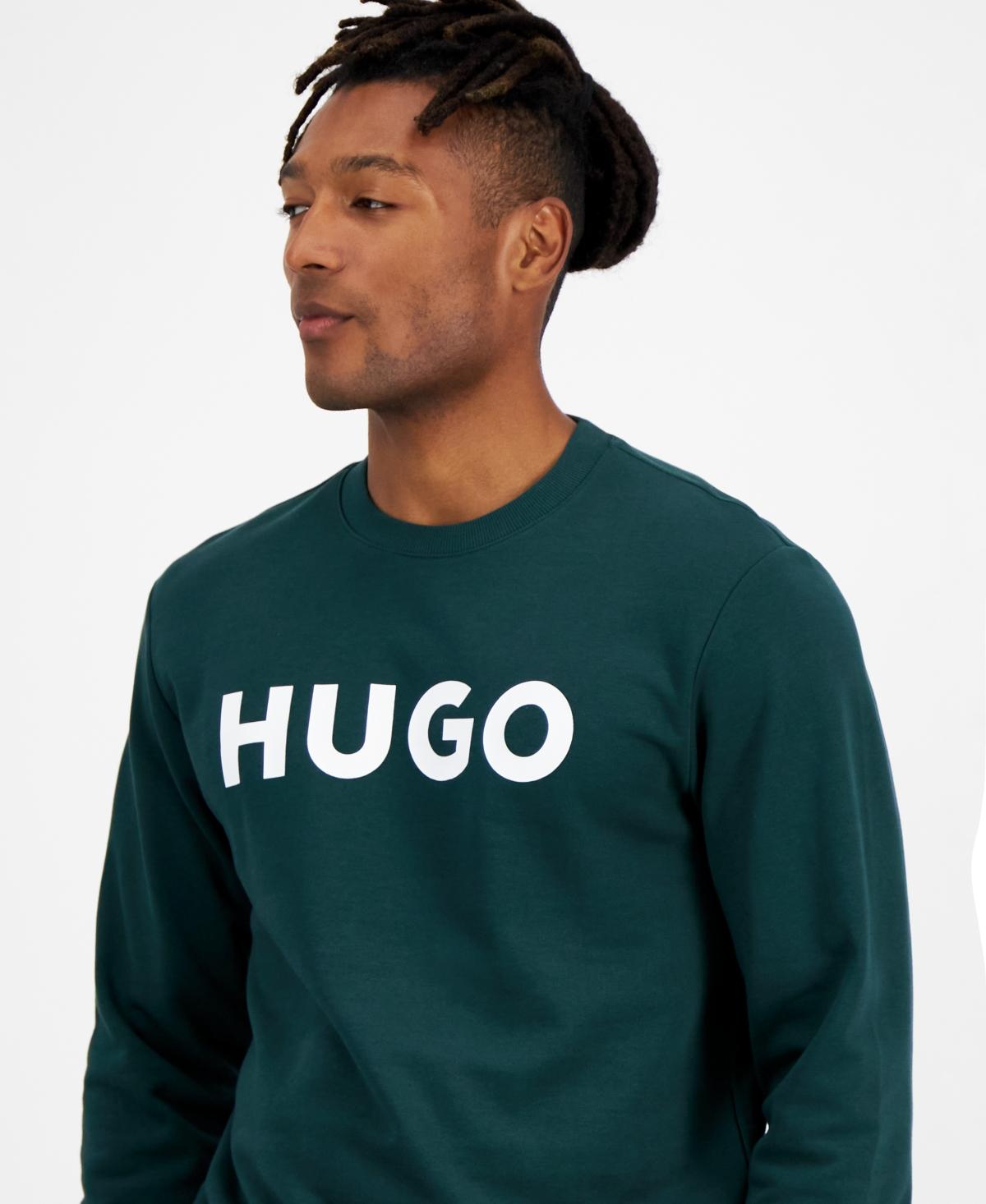HUGO By Boss Dem Logo Sweatshirt in Green for Men | Lyst