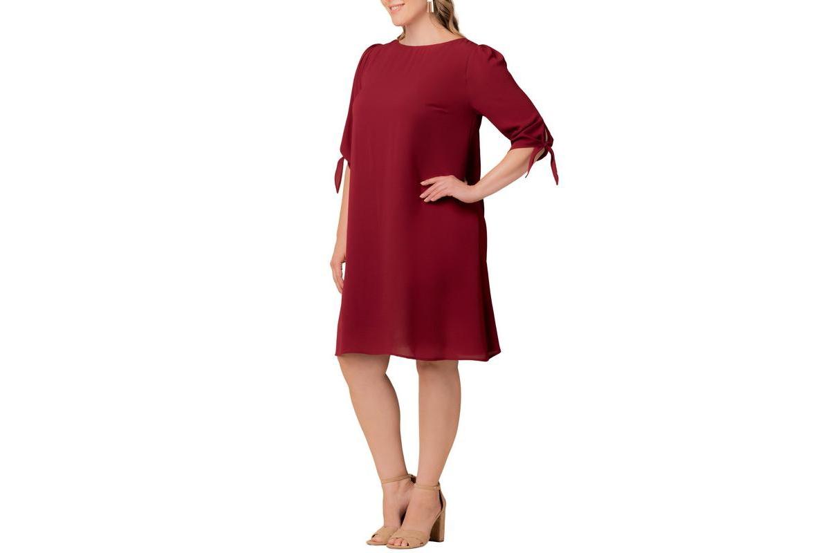 Kiyonna Plus Size Manhattan Shift Dress in Red | Lyst