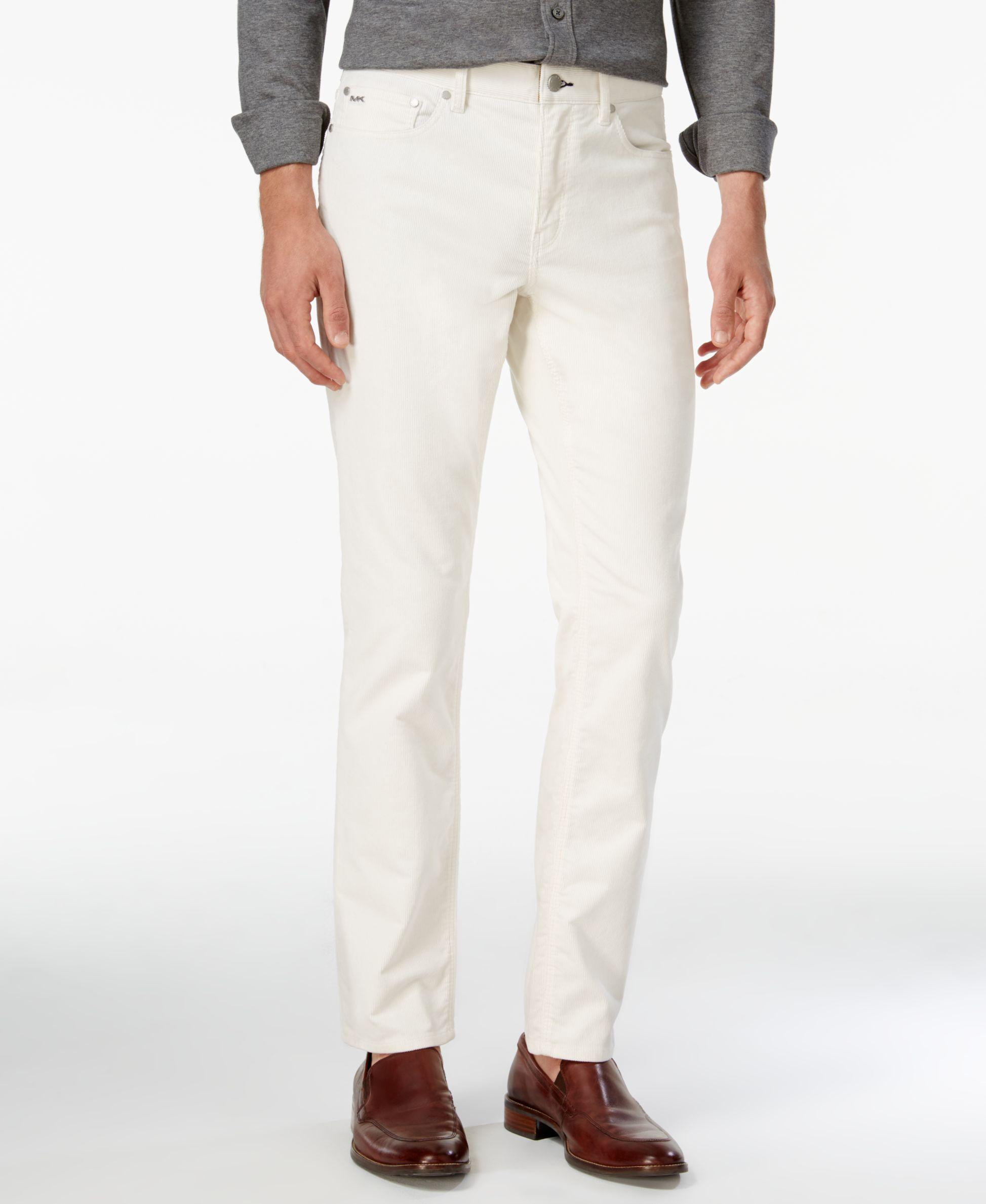 Michael Kors Men's Carlson Corduroy Pants in Ivory (White) for Men - Lyst