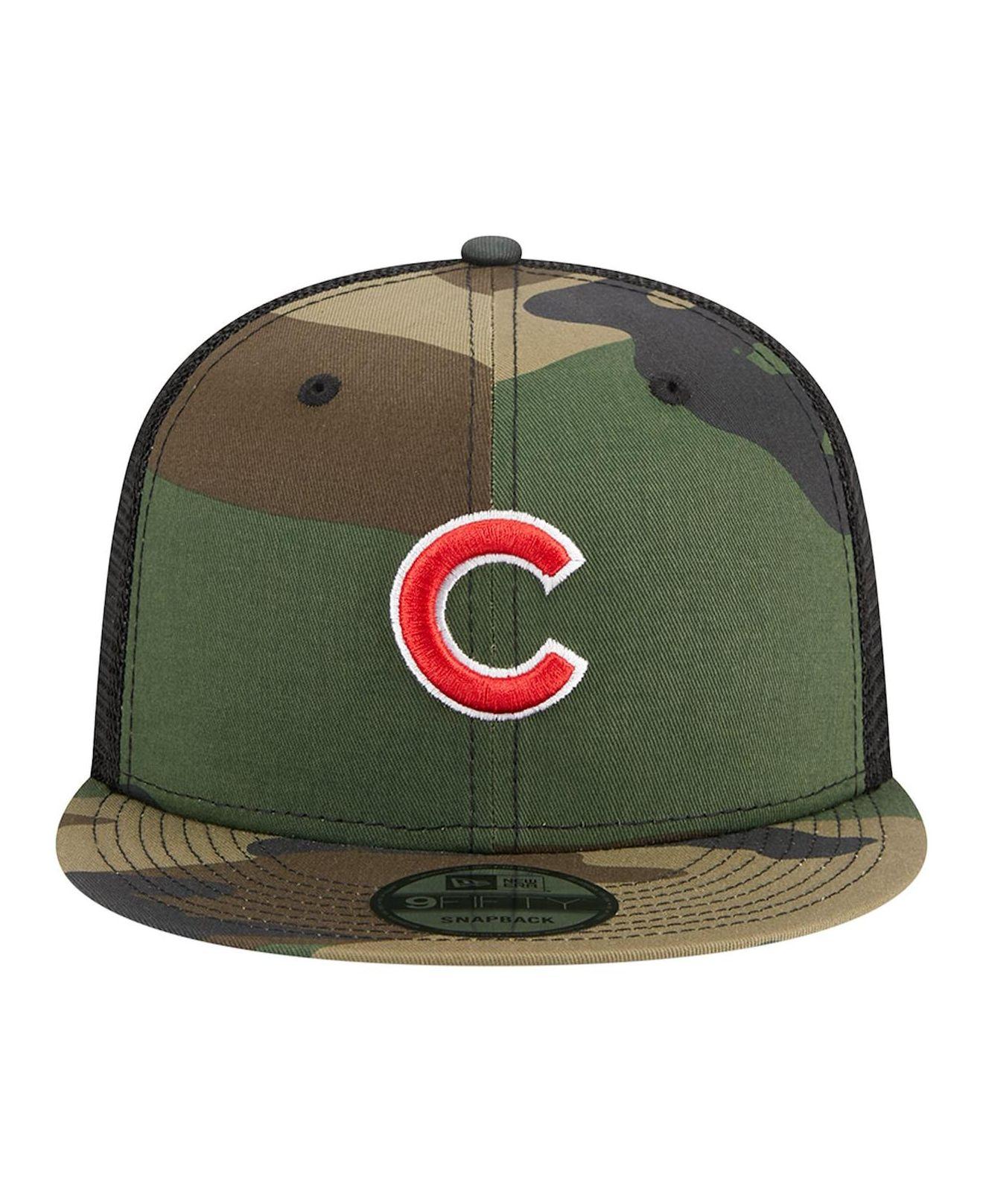 KTZ Camo Atlanta Braves Trucker 9twenty Snapback Hat in Green for Men