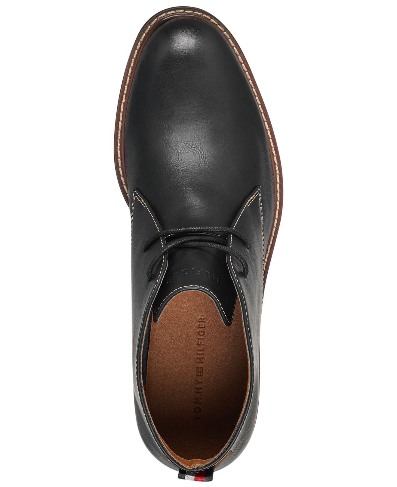 Tommy Hilfiger Cotton Gervis Chukka Boots in Black for Men Lyst