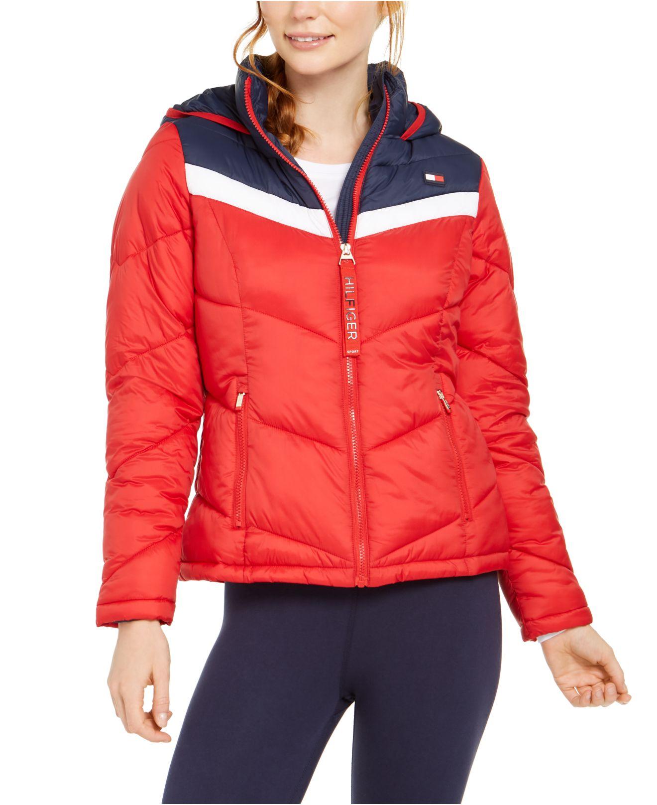 tommy hilfiger varsity puffer jacket