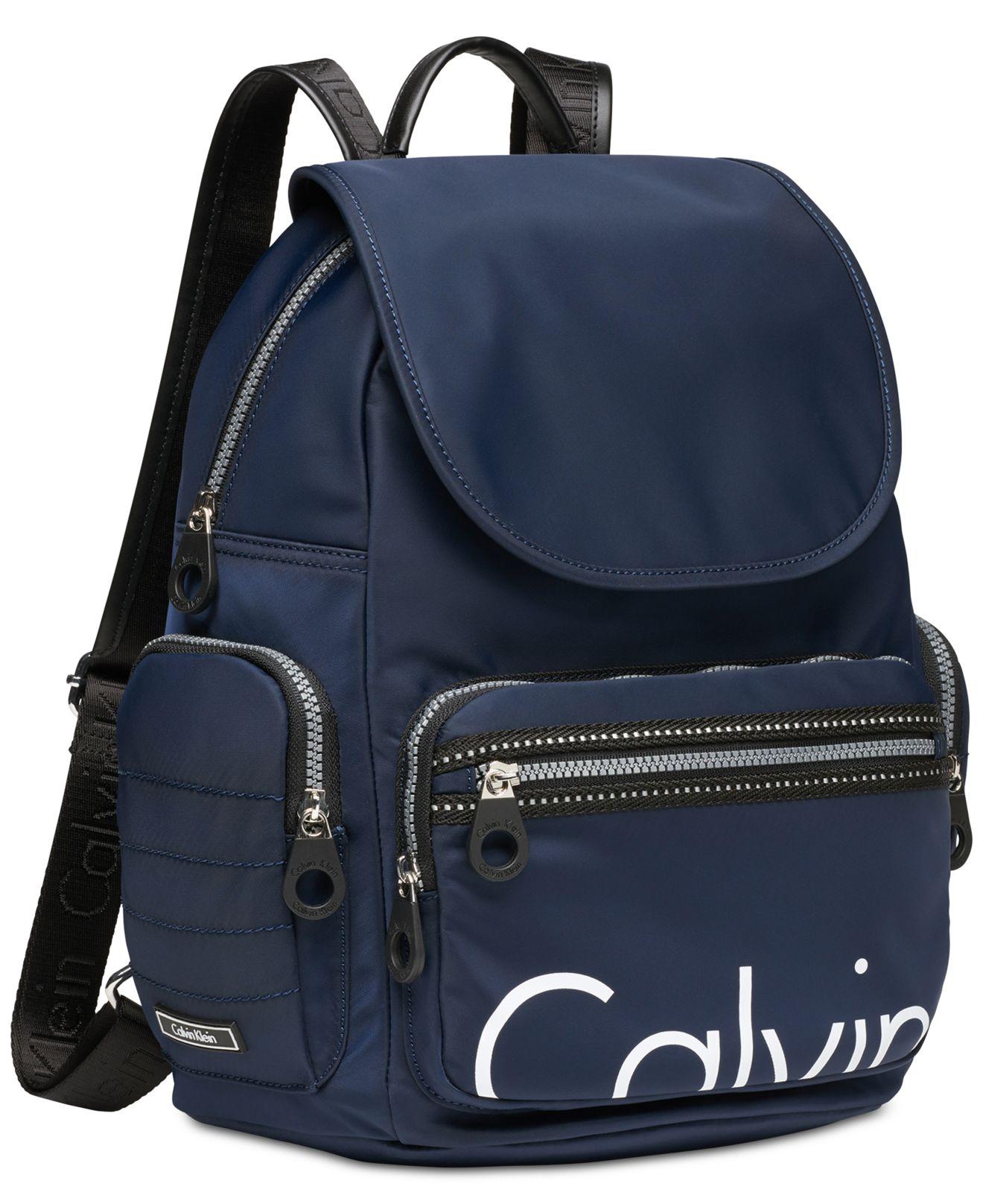 calvin klein nylon signature backpack