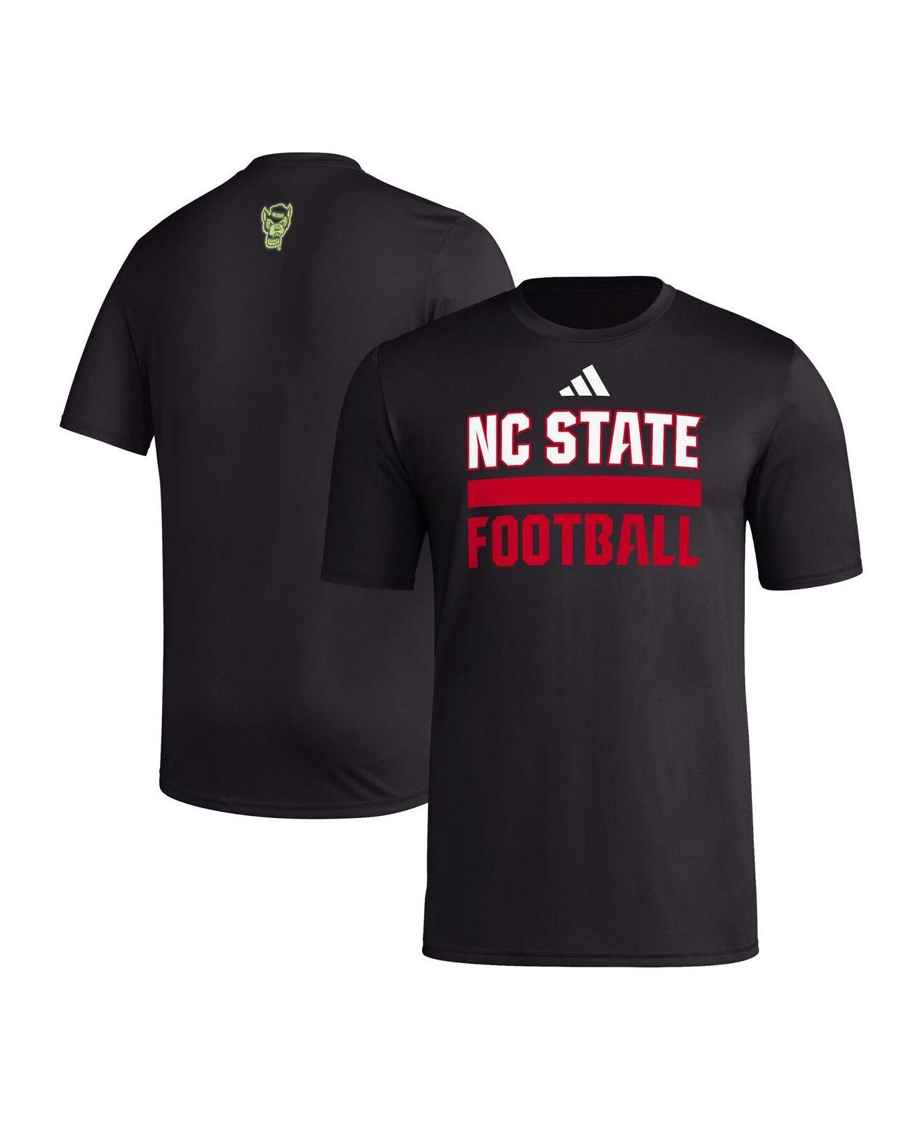 adidas Black Nc State Wolfpack Sideline Strategy Glow Pregame T-shirt for  Men