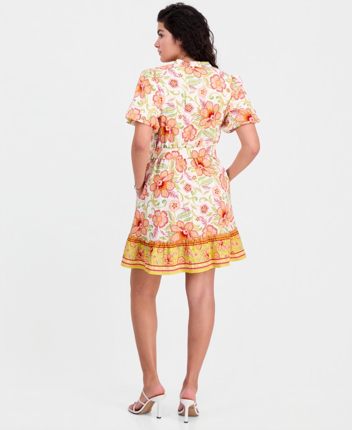 sam edelman savana long-sleeve tie mini dress Sam Edelman Women's Savana Tiered Easy Dress