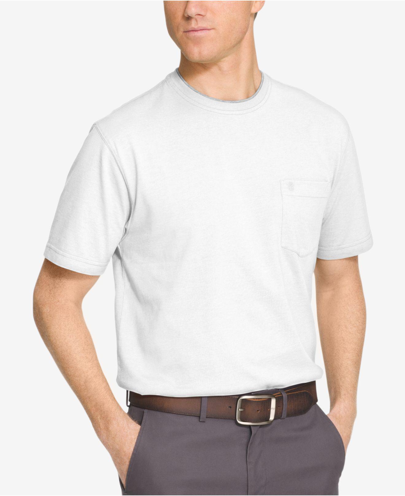 Izod Cotton Men's Double Layer Pocket T 