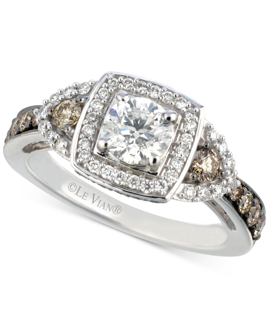 Lyst Le Vian Bridal Diamond Square Halo Engagement Ring (13/8 Ct. T.w.) In 14k White Gold in