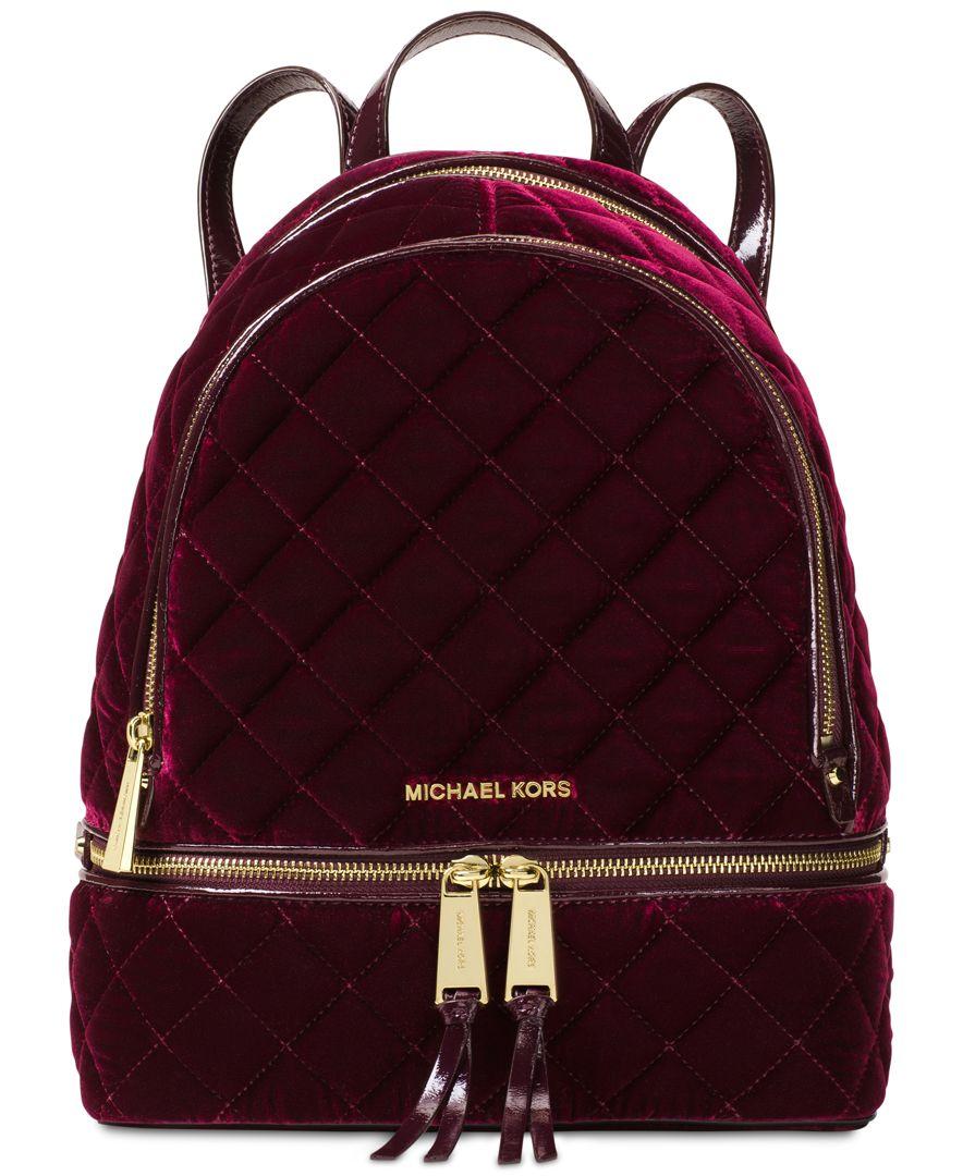 michael kors burgundy backpack
