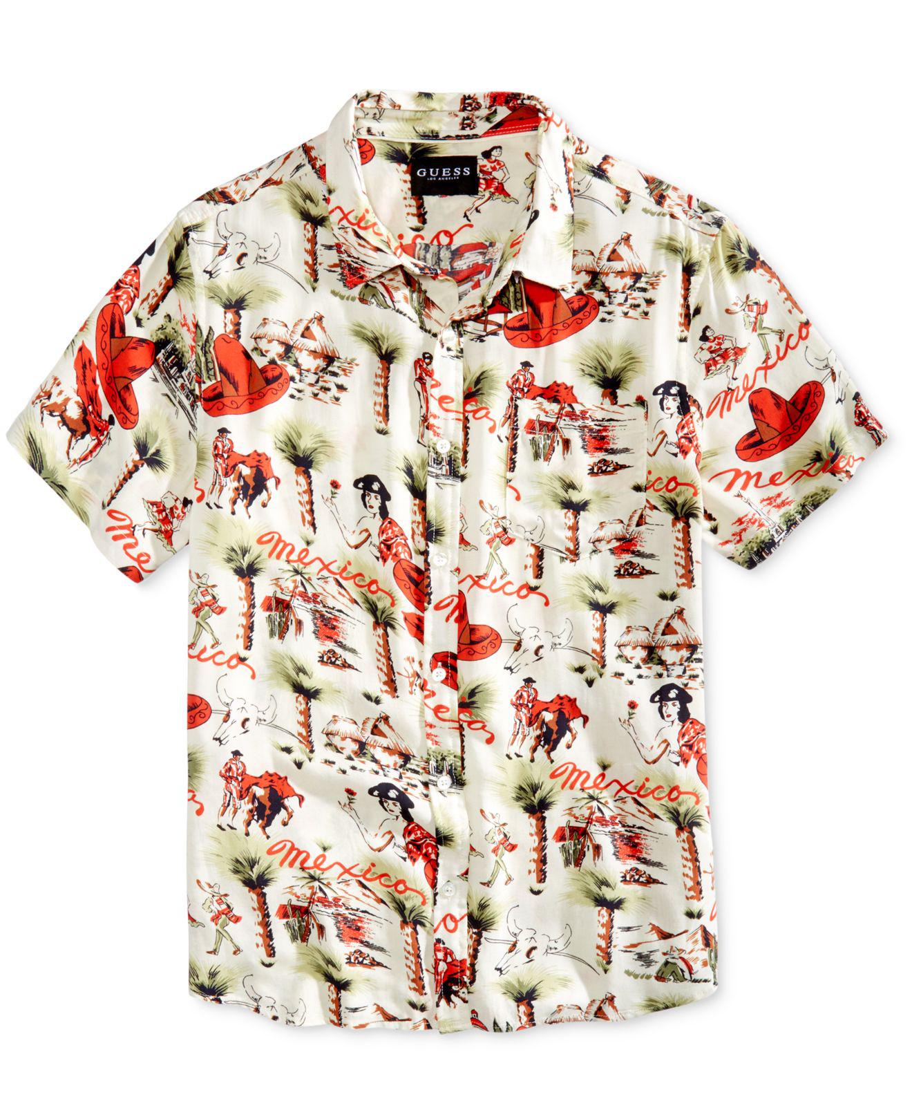 Fiesta Print Cotton Shirt for Men 