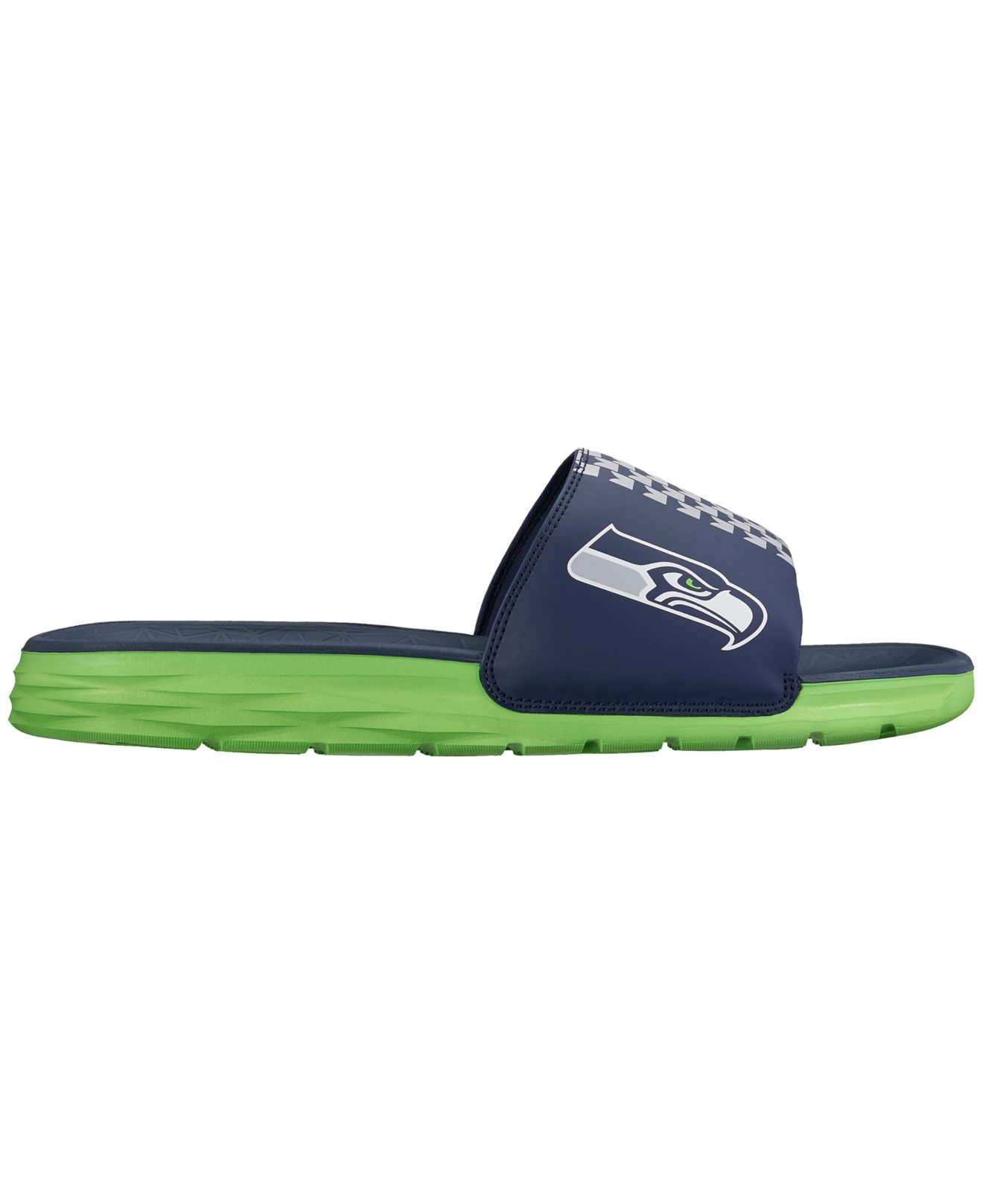 Nike Seattle Seahawks Benassi Solarsoft Slides in Green for Men | Lyst