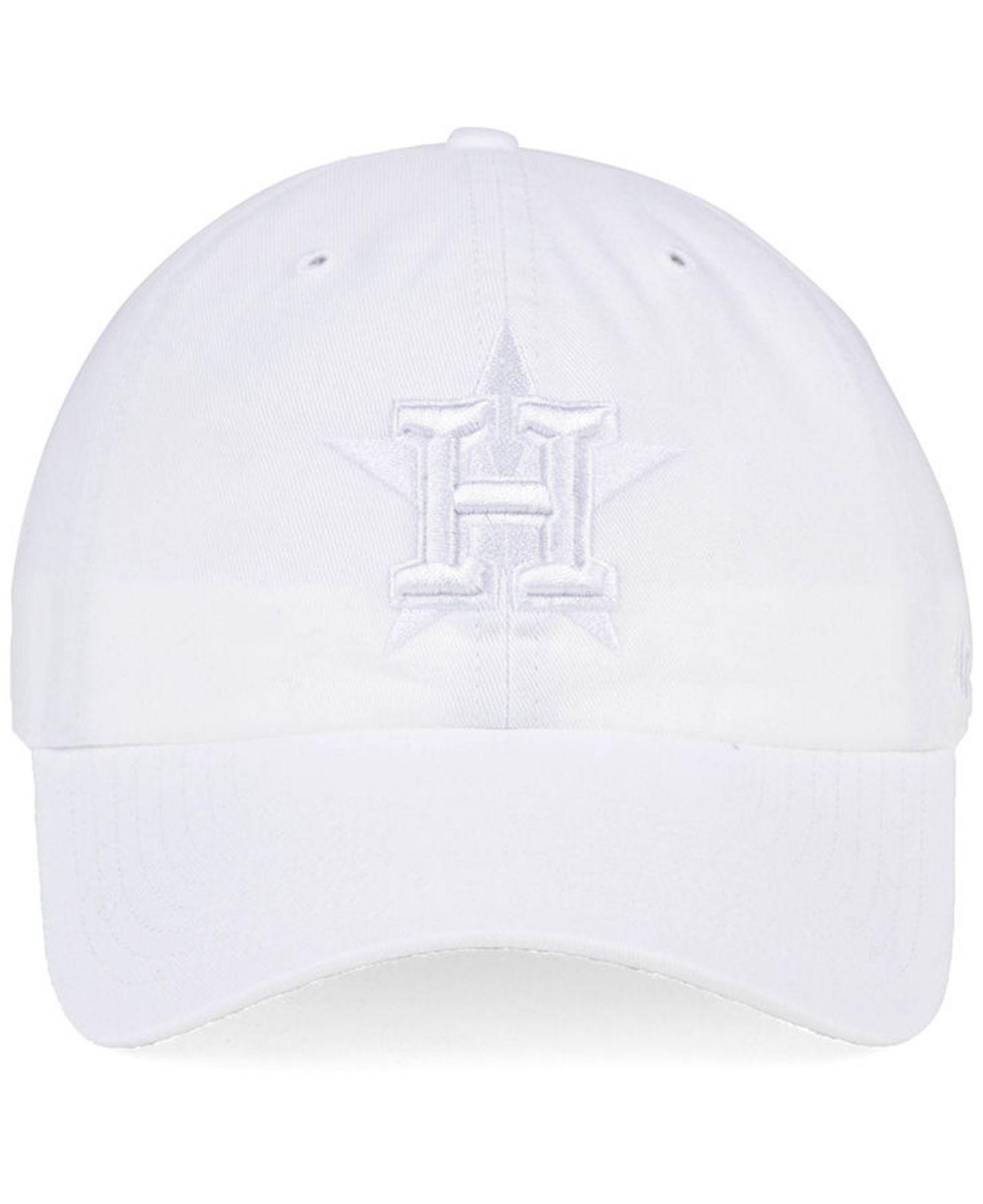 47 Brand Houston Astros White/white Clean Up Cap for Men